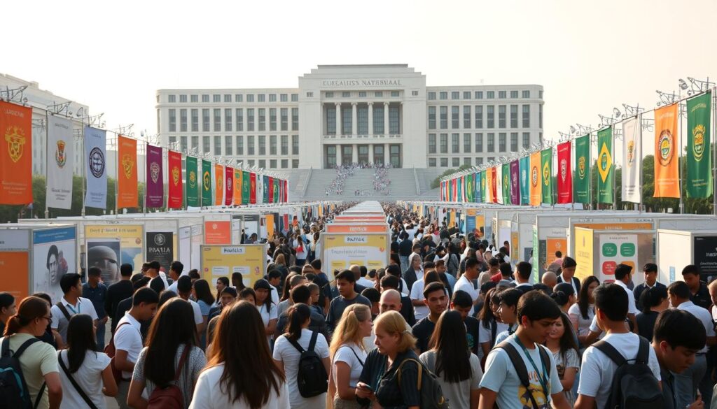 DF Feira gratuita de intercâmbio reúne universidades de vários países